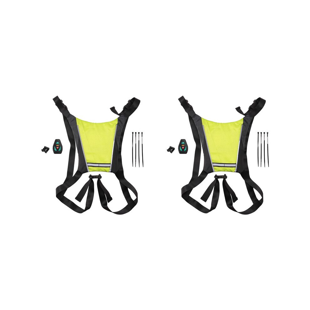 2X Led Bike Turn Signal Backpack,Led Bicycle Turn Signals Vest,Rechargeable Reflective Backpack With Direction Indicator 6031974509057