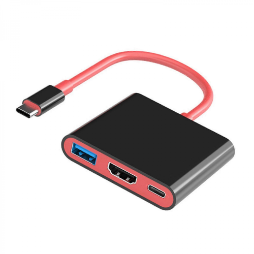 Σταθμός σύνδεσης USB C 3 σε 1, φορητός προσαρμογέας τηλεόρασης, υποστήριξη για στ