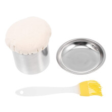 Stainless Steel Pancake Pan Oil Applicator Brush with Precise Oil Control and 2 in 1 Design