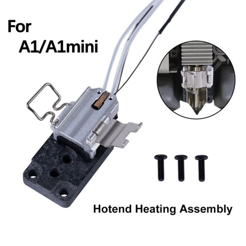 2pcs Heating Assembly Kit for  A1/A1mini Hotend Mounting Heating Assembly for Bamboo Hotend 3D Printer Parts 1