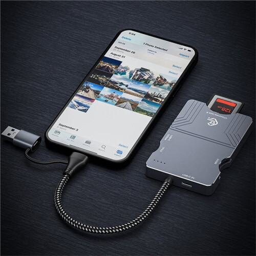 Dual Interface Multifunction Mobile Hard Disk Case CFExpress 10GB High Speed Card Reader Camera Card Reader 1