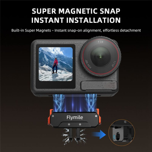 Flymile Magnetic Adapter for  ACTION 4/5Pro Quick Release Extension Mount Base Action Camera Accessories 1