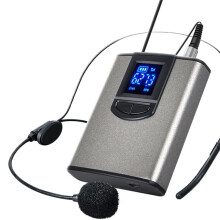 4X UHF Portable Wireless Headset/ Lavalier Lapel Microphone with Bodypack Transmitter and Receiver 1/4 Inch Output