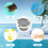 Pool Skimmer Basket with Handle for Above Ground Pools, Easy Debris Removal, Durable Replacement 4