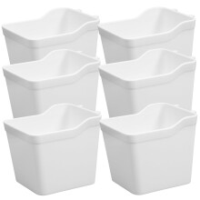 Pegboard Organizer Set with Hooks, White Tool Storage Bins for Garage, Craft Room and Kitchen
