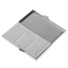 5X Travel Metal Pill Box Medicine Organizer Container Tray Box Case Storage 3 Slot