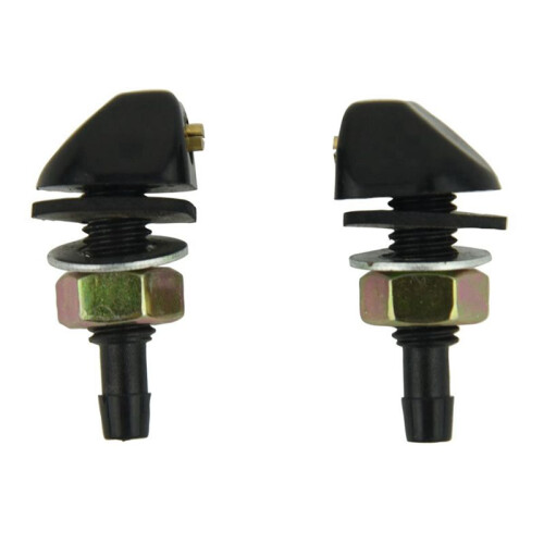 8 Pcs Black Plastic Car Front Window Windshield Washer Spray Nozzle for  Pair