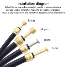 60Pcs Bicycle Brake Olive Brass Connecting Insert Kit for BH59 Hydraulic Disc Brake Hose,4