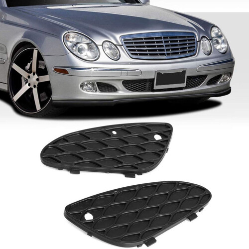 6X Front Left and Right Bumper Grille Insert Mesh Cover for - E-Class W211 E320 E350 E500 2003-2006 2