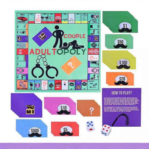 Επιτραπέζιο παιχνίδι Adultpoly, παιχνίδι ζευγαριών για ενήλικες, παιχνίδι κρεβατ 1