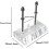 Skateboard Hanger 6PCS Wall Mount Deck Rack for Skateboards Deck Display and Storage 7