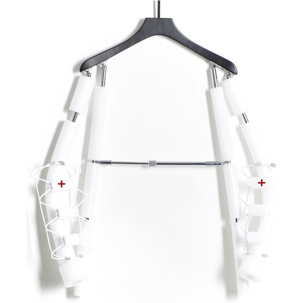 Ghost Mannequin Hanger With Integrated Sleeve Tucker, Adjustable Wooden Invisible Dress Form For Photography 9351714650526