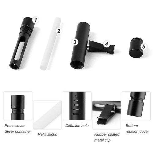 8 Pezzi Diffusore Olio Auto Diffusore Auto Sfiato Clip con 48X Ricarica-Auto Deodorante-Auto Profumo-Auto Diffusore Olio Sfiato 2