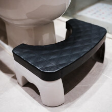 7 Inch Toilet Stool for Adults NonSlip Durable Bathroom Foot Stool Easy Clean Black