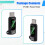 240W USB C-Adapter för Strömmätare, 3-Pack med Digital LED-Display, 80 Gbps Dataöverföring 5