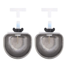 2 Pack Automatic Stainless Steel Rabbit Water Feeder, Spill Nipple Drinker Bowl for Small Pets and Chickens
