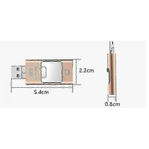 Memory Expansion, External Storage Photo Stick High-Speed Transfer Flash Drive for , , Android, PC-128GB 1