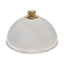 Round Stainless Steel Grill Dome for Steak and Burger, Even Heat and Moisture Retention