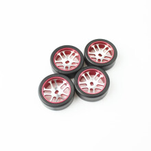 Red Metal Wheel Rims 4PCS Durable Spare Parts Set for WLtoys K969 RC Car Drift Racing