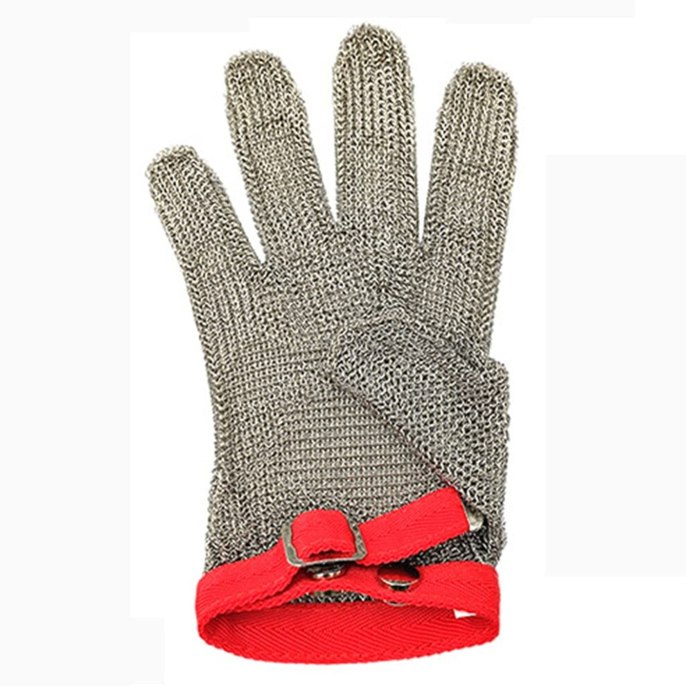 Cut Resistant Chainmail Glove Xl, Stainless Steel Safety Glove With Adjustable Strap For Kitchen Oyster Shucking 9351714650847
