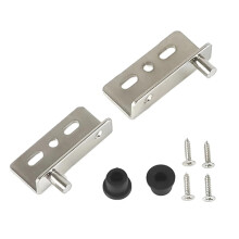 Heavy Duty Concealed Pivot Hinges for Wood Doors Cabinets Wardrobe, Smooth Pivot Action, Silver 2Pcs Set