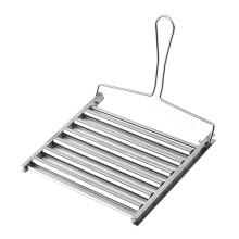 Hot Dog Roller Grill Stainless Steel Sausage Roller Rack 5Capacity Easy Rotation for BBQ Camping
