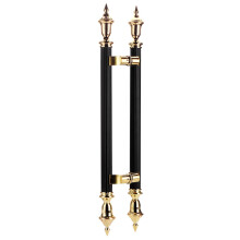 Black Stainless Steel Barn Door Handle 100cm DoubleSided Pull Bar with Ergonomic Grip for Glass or Wooden Doors