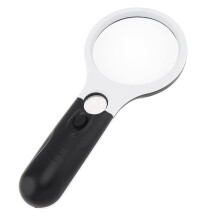 3X 45X Illuminated Magnifying Glass with Light for Reading, Handheld Microscope with LED Lens Kit