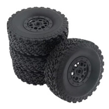RC Tires and Wheels 70mm Set for MN D90 WPL C24 MN99s, Durable Offroad Design with Enhanced Grip