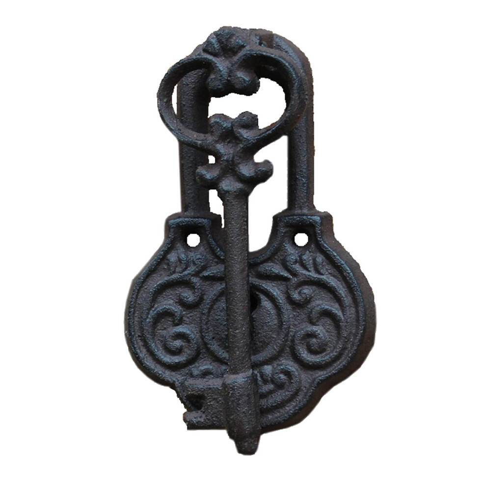 Antique Wrought Iron Door Knocker And Rustic Barn Door Handle, Weatherproof Vintage Design For Front Door 9351714651158