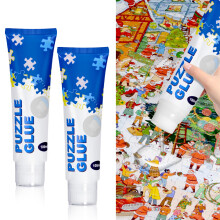 Puzzle Glue 2 Pack 100ml Clear Quick Dry NonToxic Sealer with Sponge Applicator for 10005000 Piece Jigsaws