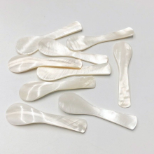 10er-Packung 7 cm weiße Muschellöffel – Natürliche Muschel- und Kaviarlöffel für Desserts und Eiscreme