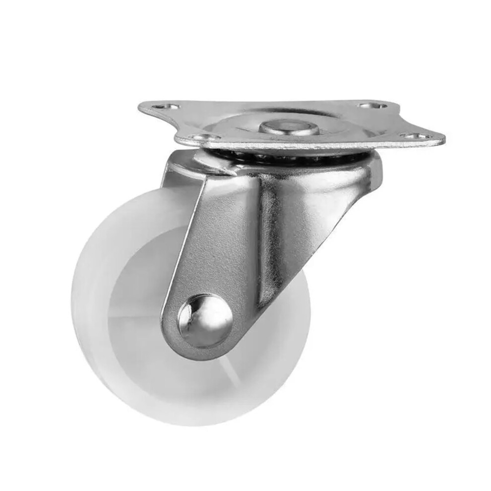 2.5 Inch Pp Stem Caster Wheels 5 Pack For Furniture Or Appliance Smooth Rolling Flat Tread White 9351714651349