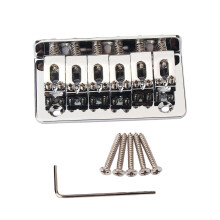 Silver Guitar Bridge Saddle Set for Electric Guitar DIY Kit, Neutral Finish, Easy Matching