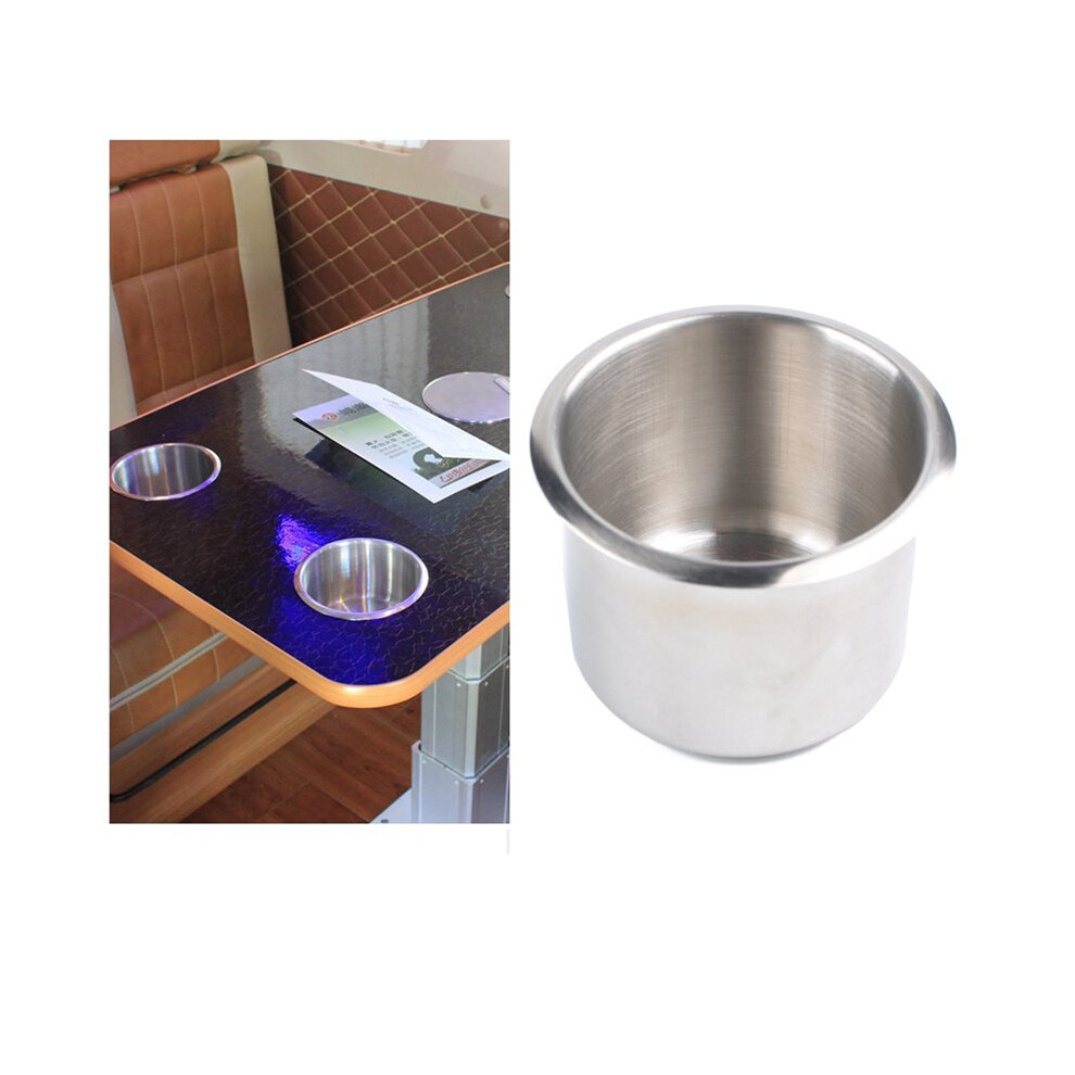 10Pcs Marine Boat Yacht Rv Recessed Cup Drink Can Holder Stainless Steel Drop-In Cup Holder 6034240138371