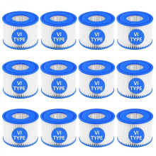 12er-Packung Typ VI Whirlpool-Filterkartuschen, kompatibel mit Lay-Z-Spa und Coleman SaluSpa Modellen 90352E, 58323 und 90427E