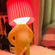 Kreative Tischlampe „Frecher Junge“ mit einzigartiger LED-Faltenbeleuchtung, ideal zum Lesen, als Nachttischlampe oder als Geschenk für K