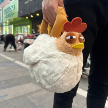 Niedliche Plüsch-Umhängetasche mit gurrendem Huhn – bezaubernde Spielzeugtasche zum Umhängen, perfektes Accessoire für den täglichen W