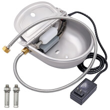 Automatic Heated Water Bowl with Hose, FreezeResistant and LivestockFriendly Design for Winter