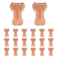 Electric Fence Split Bolt Connectors - High Strength Brass Ground Clamp for Ground Wire & Electric Fence (20 Pack