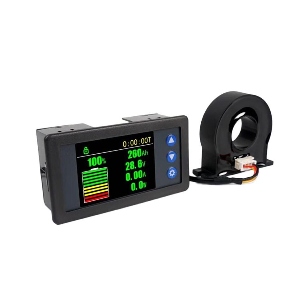 Dc10-100V Battery Capacity Coulomb Meter Monitor Voltage Current Power Display Hall Sensor Coulomb Tester Voltmeter 300A 6033013559634