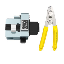 SAIVXIAN V20 High Precision Fiber Cleaver Fiber Optic Cable Cutting Knife with Leather Wire Pliers FTTT Cutter Tool
