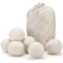 Wool Dryer Balls - Natural Fabric Softener, Reduces Clothing Wrinkles, Better Alternative to Liquid Softener