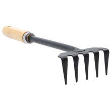 Garden Hand Rake and Handheld Cultivator Mini Tool for Efficient Soil Loosening with Ergonomic Grip