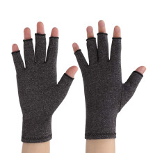Compression Arthritis Gloves with Wrist Support Brace, Fingerless Design for Typing and Hand Pain Relief