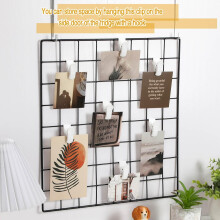 16Pcs Gridwall Accessories Grid Wall Hooks Clips Hanging Display Sign Holder Panel Wall Wire Rack Clips for Retail,Home