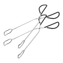 2pcs Stainless Steel Food Tongs Set NonSlip Handle Grip for Bread and Kitchen Serving