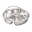 Multi Section Steam Tray With Double Handle Stainless Steel-3 1