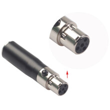 3X XLR 3 Pin Male to 4 Pin Female Audio Adapter Plug Connector Hi-Fi Signal Converter for Microphone Speaker