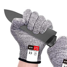 Cut Resistant Gloves Level 5 Protection Food Grade Non Slip Kitchen Safety Gloves for Cooking (M)